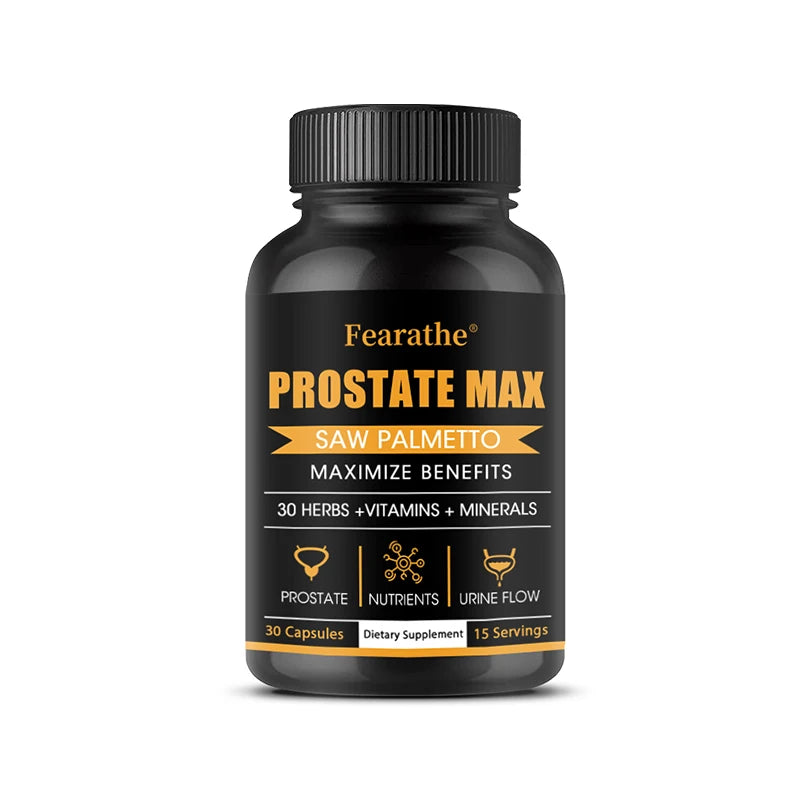 Saw Palmetto Prostate Supplement - 30 Plant Extracts, Vitamins & Minerals for Men's Prostate Health, Urination & Hair Growth