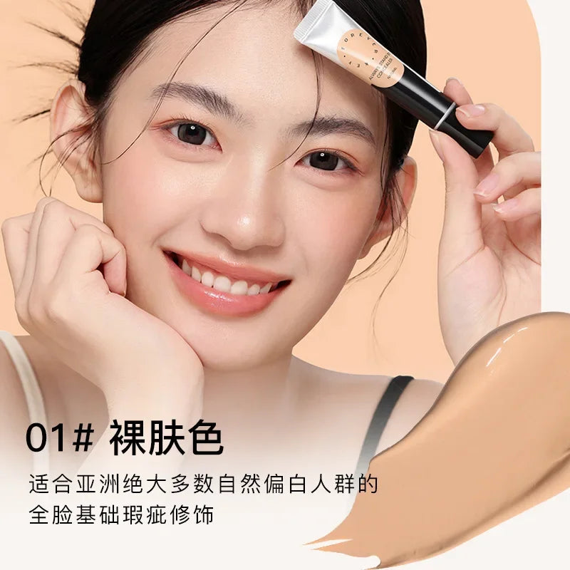 Foreverkey Concealer Cream Liquid Foundation For Dark Eye Circles Pimple Mark Waterproof Longlasting Smooth Makeup 10g