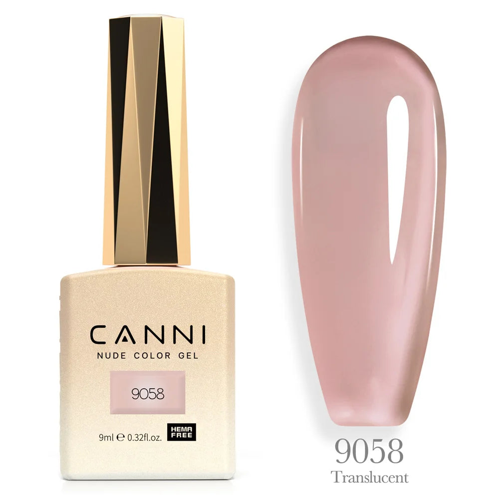 Canni Nail Gel Polish Jelly Nude Color HEMA FREE TPO FREE 9ml Transparent Semi Permanent Natural Nude French Nail Gel Lacquer