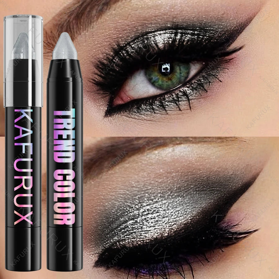 19 Colors Glitter Eye Shadow Pen Waterproof Metallic Matte Nude Eye Shadow Korean Makeup Gifts Purple Blue Brown Green Cosmetic