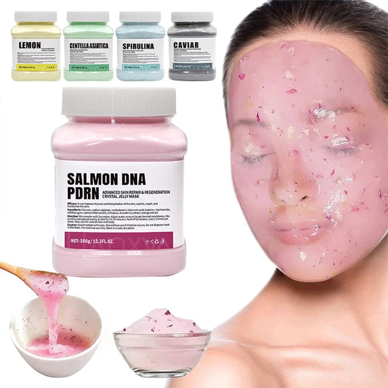 Salmon DNA PDRN Crystal Soft Mask Powder Hyaluronic Acid Jelly Mask Deep Hydration Improves Skin Elasticity Unisex Skin Care