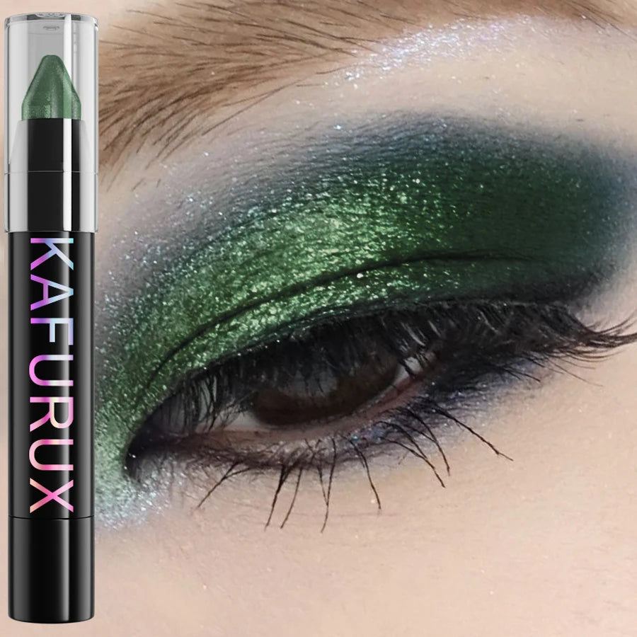 25 Colors 1PC Waterproof Eyeshadow Stick Long Lasting High Pigmented Shimmer Glitter Matte Brown Eye Shadow Korean Makeup Gifts