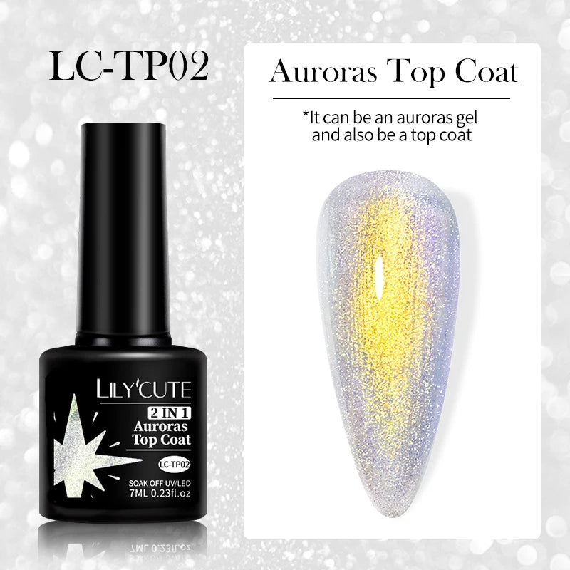 LILYCUTE 7ml 9D Black Crystal Cat Magnetic Gel Nail Polish Laser Silver Glitter Semi Permanent Manicure For Nail Art Gel Varnish