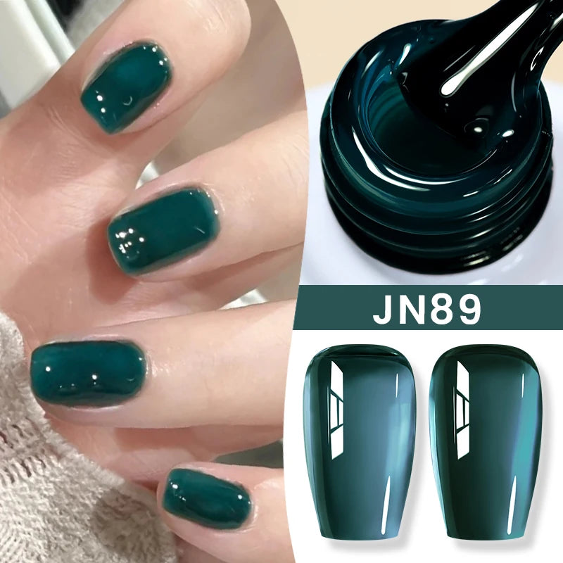 BORN PRETTY 10ml Translucent Color Gel Polish Jelly Nude Autumn Jelly Amber Semi Permanent UV Gel Nail Art Soak Off Gel Varnish