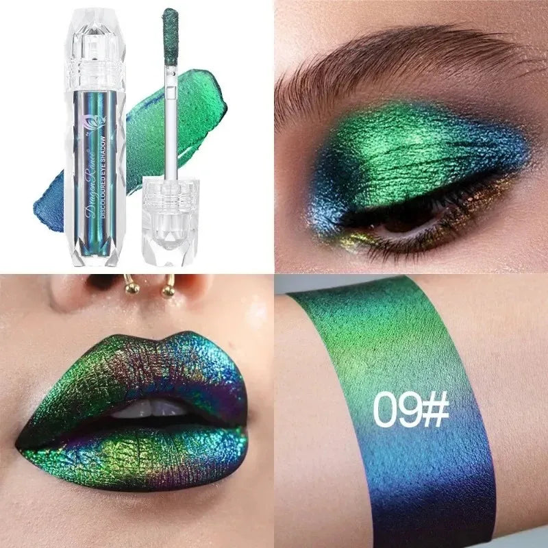 Chameleon Liquid Eyeshadow Pearl Monochrome Metal Lipgloss Shimmer Pigment Glitter Eyeshadow Lipstick Shine Diamond Eye Makeup