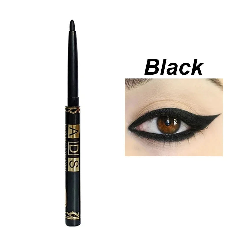 1/2/5/12pcs Waterproof & Sweat-Proof Black Eyeliner Pencil Eye Liner Gel Pen Long-Lasting Anti-smudging for Bold Eye Makeup