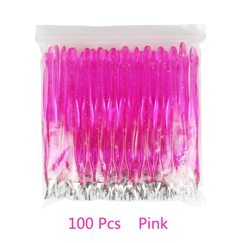 50/100 Pcs/Bag Scrape Dead Skin Push Fork Pedicure Nails Tools Cuticle Remover  V-shaped Sharp Trim Barbs and Exfoliate Manicure