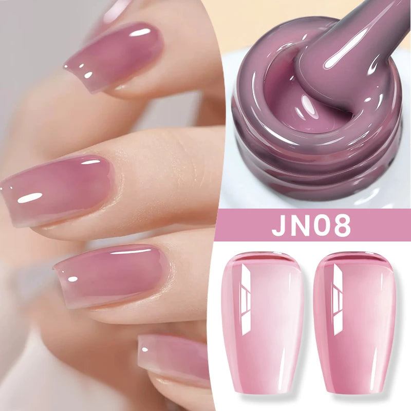 BORN PRETTY 10ml Translucent Color Gel Polish Jelly Nude Autumn Jelly Amber Semi Permanent UV Gel Nail Art Soak Off Gel Varnish