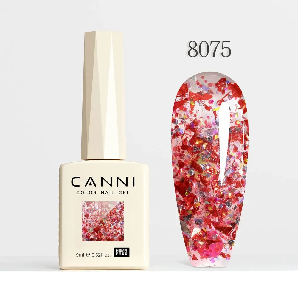 CANNI HEMA FREE TPO FREE 9ml Glitter Silver Cat Magnetic Gel Nail Polish Galaxy Diamond Full Coverage Pigmented Gel for Nail