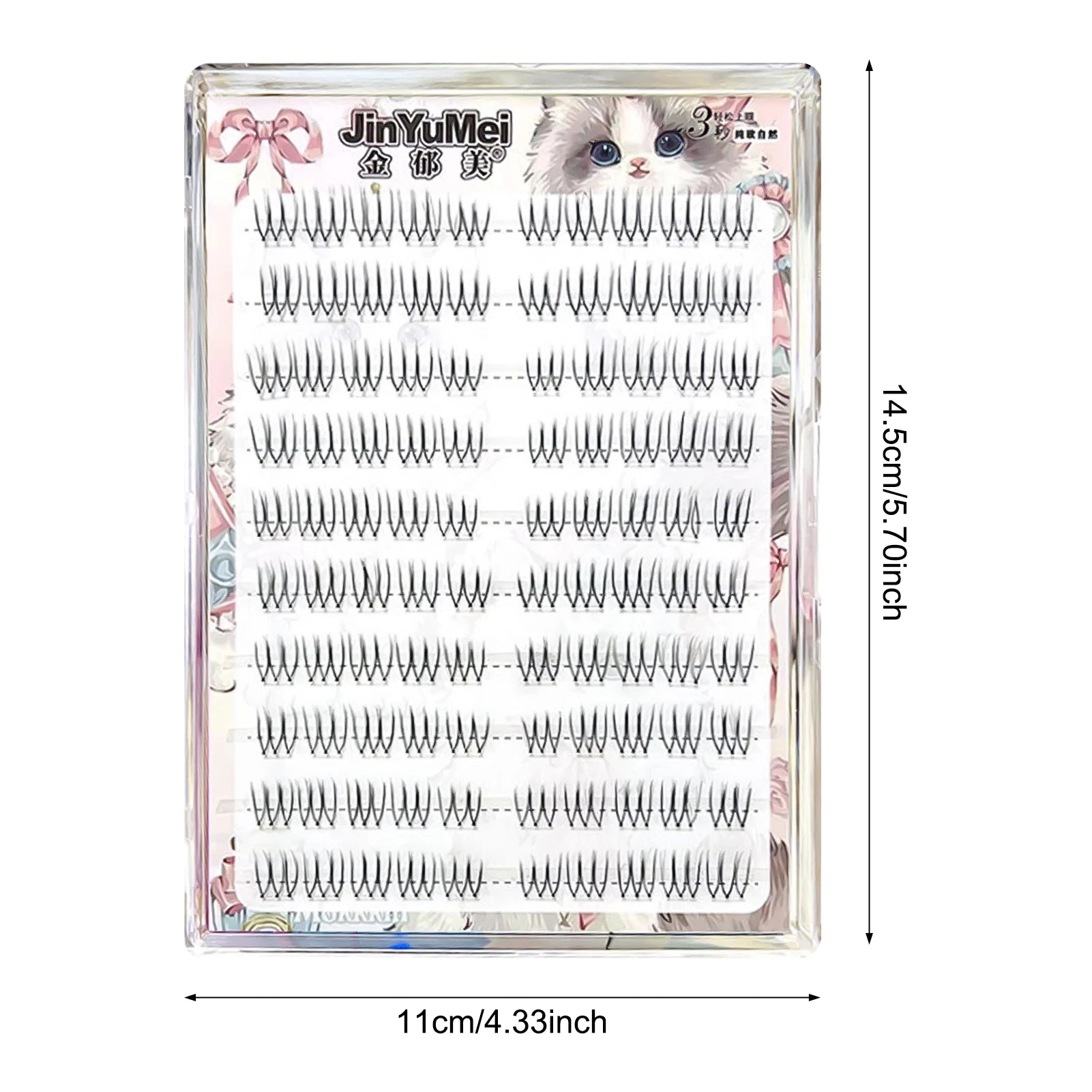 Korean style Lashes Natural soft Thin false Eyelash extenstons W shape Wispy fake Eyelashes For Women daily eyelash Party Makeup
