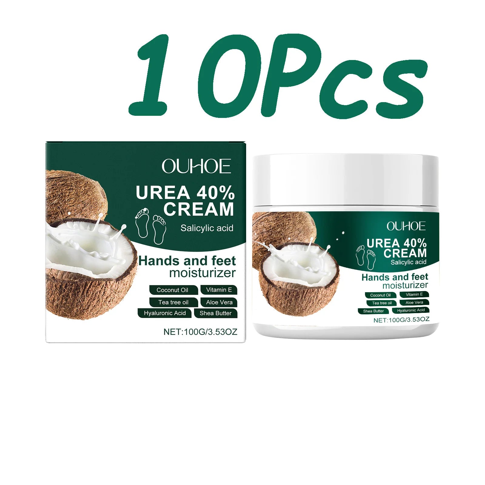 Urea 40% Cream Salicylic Acid Hand Foot Cream for Cracked Heels & Dry Skin Moisturizing Hydrating Callus Remover Smooth Skin