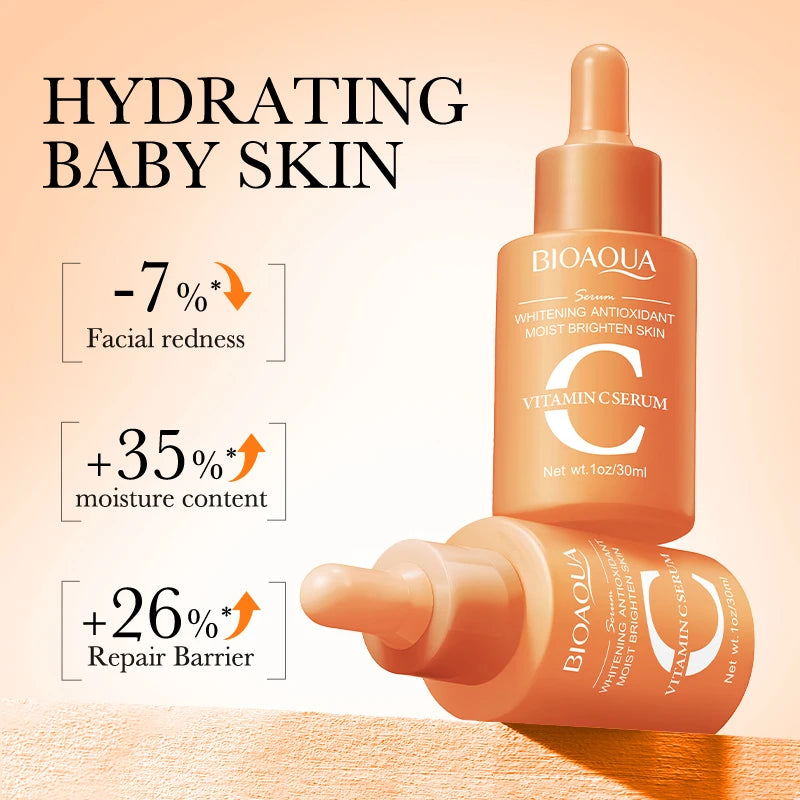 BIOAQUA Vitamin C Skin Care Kit Moisturizing Face Serum Anti-Aging Anti Dark Circles Eye Cream Facial Eyes Travel Size Skin Care