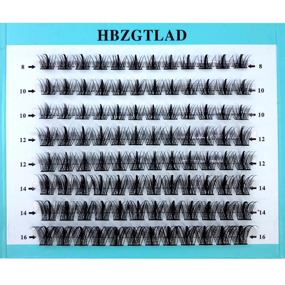 HBZGTLAD New Segmented Lash Clusters D Curl Mix Length DIY Natural Eyelash Extensions Individual Lashes Cluster DIY at Home