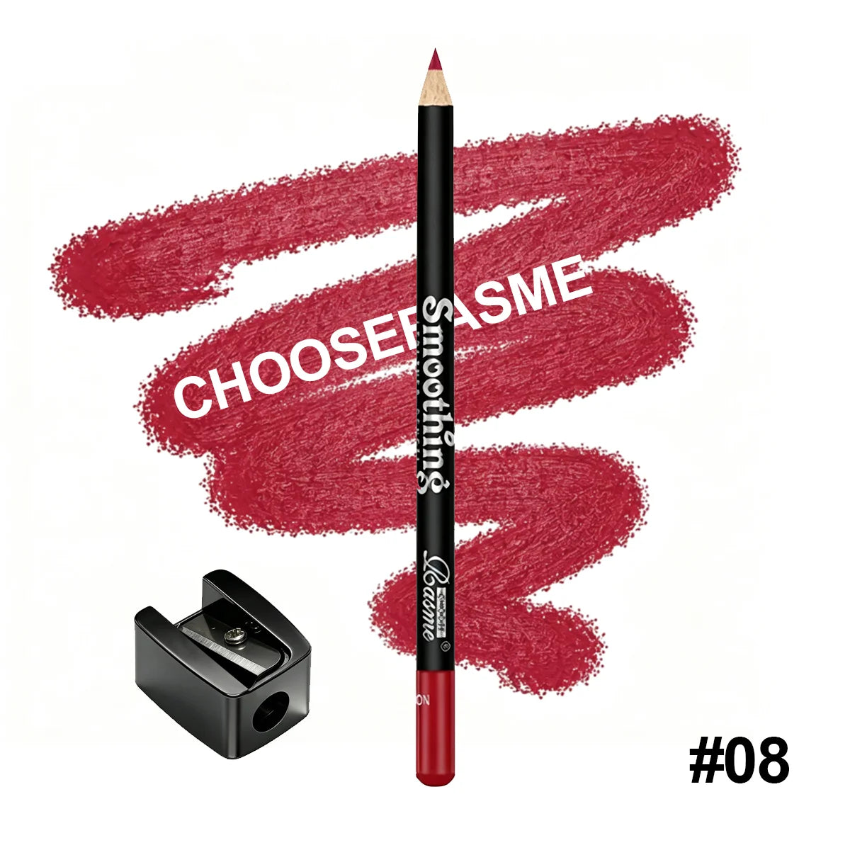 Smoothing Lip Liner Pencil, Waterproof Matte Lip Contour Lipstick, Long Lasting Makeup, Comes With Free Pencil Sharpener