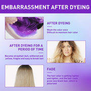 Gray Color Fixing Hair Dye Shampoo Fading Non-irritating Yellow Bleach for Hair Rapair Cover Grey Purple Shampoo for Blonde Hair