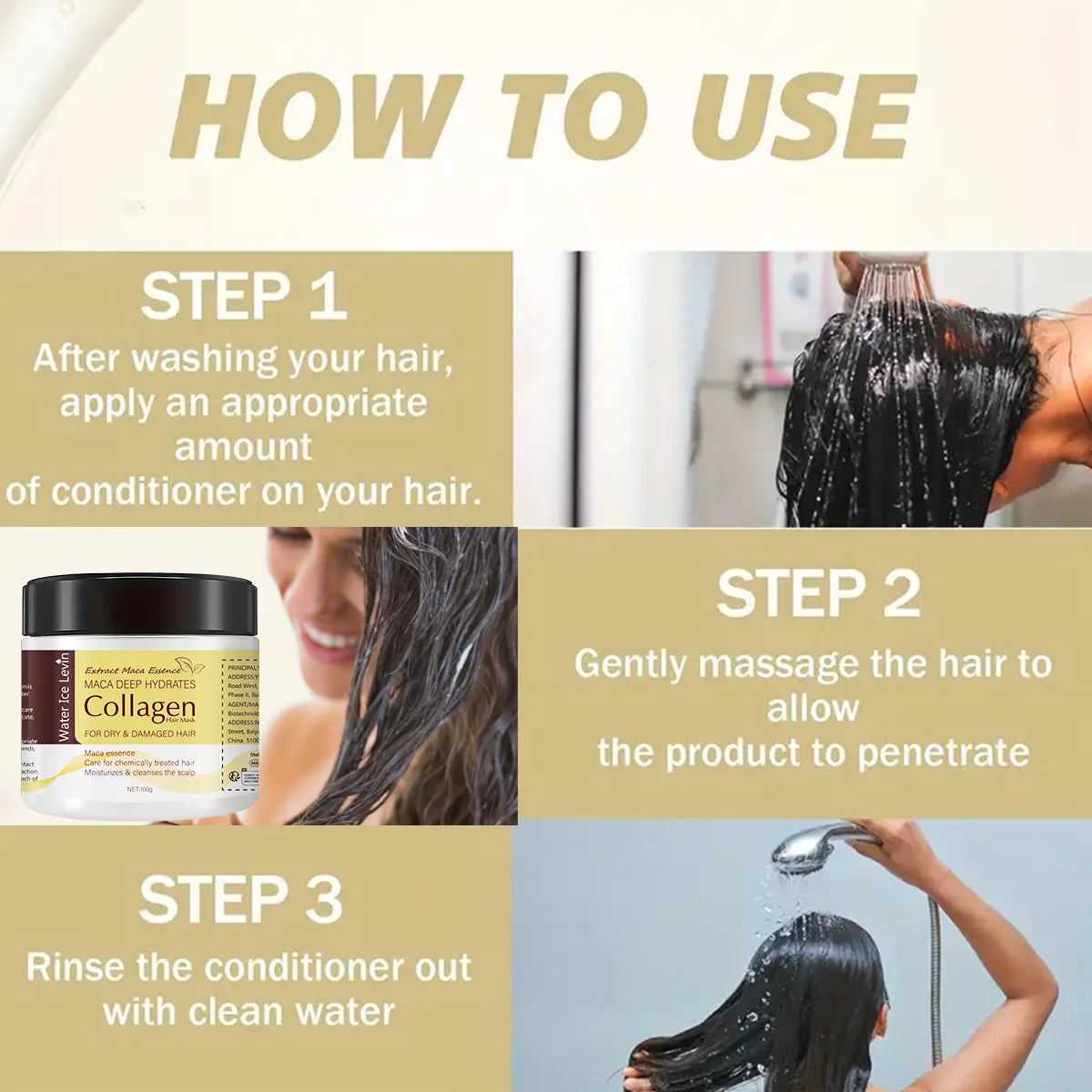 Magic Hair Mask, Contains Collagen and Keratin - Deeply Nourishes Hair with Coconut Oil - Intensely Moisturizes and Hydrates - Repairs Fine, Thin, Fragile, Dry, and Damaged Hair