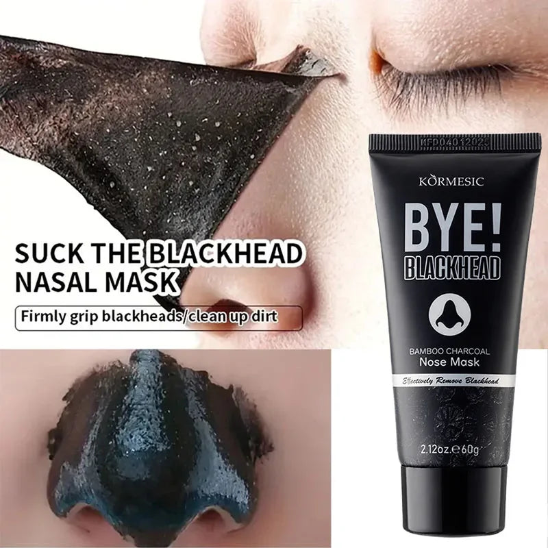 Unisex Blackhead Remove Mask Bamboo Charcoal Shrinking Pore Nose Deep Cleaning Mask Improve Rough Skin Acne Treatment Skin Care