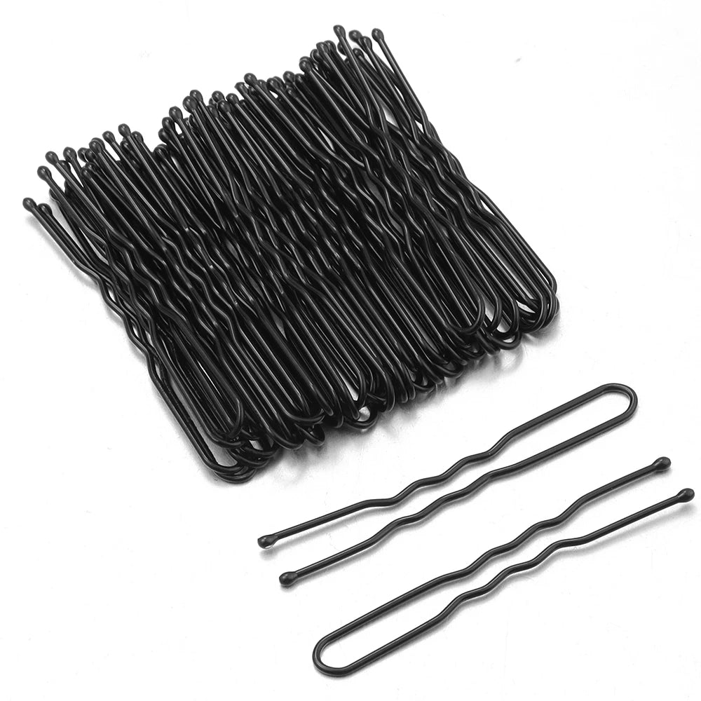 50pcs 5cm Hair Pins Metal U Shape Hairpins For Women Girls Headpiece Wedding Bride Head Jewelry Decor Headwear Hair Accessories