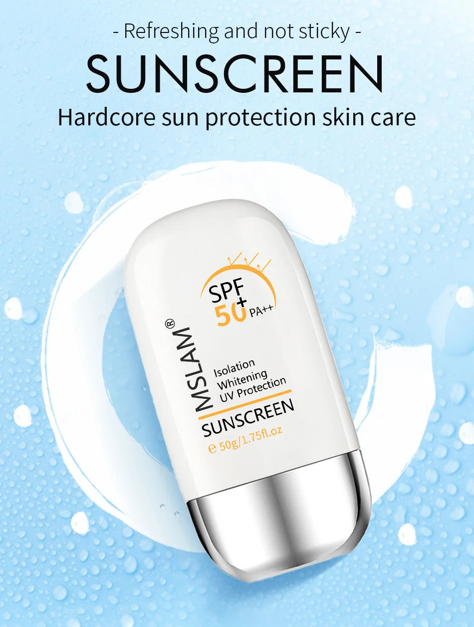 MSLAM Whitening Sun Cream Facial Body Sunscreen Sunblock Skin Protective Cream Anti-Aging Oil-control Moisturizing SPF 50