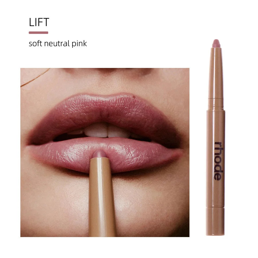 RhodeSkin Peptide Lip Shape Pen Lip Liner Long Lasting Lip Tint Pencil Pen Makeup Lipstick Powder Blusher Gloss Makeup Lipliner