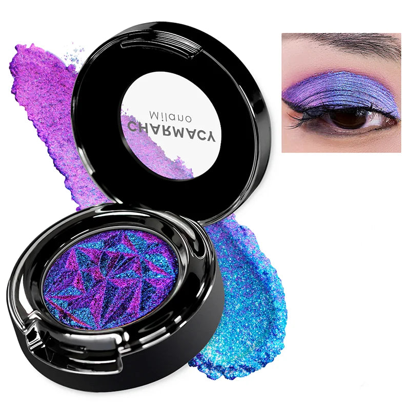 Eye Shadow Chameleon Metallic Glitter Powder Monochrome Eyeshadow Glitter Metallic Eye Looks 100% Vegan And Cruelty Free