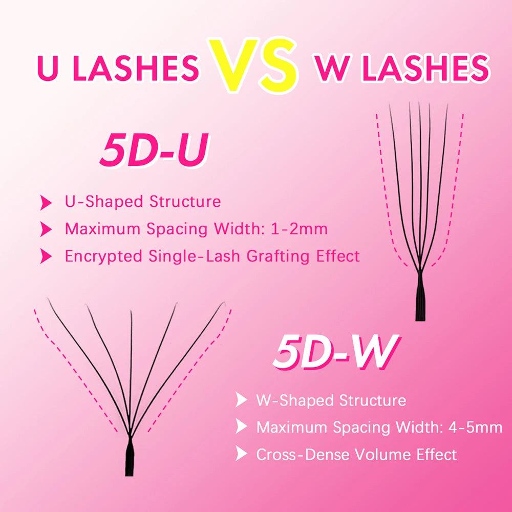 MASSCAKU C/D U-Shaped 3D/4D/5D/6D/8D/10D Mix 8-15MM False Eyelashes Professional Handmade Natural Volume Lashes Supplies