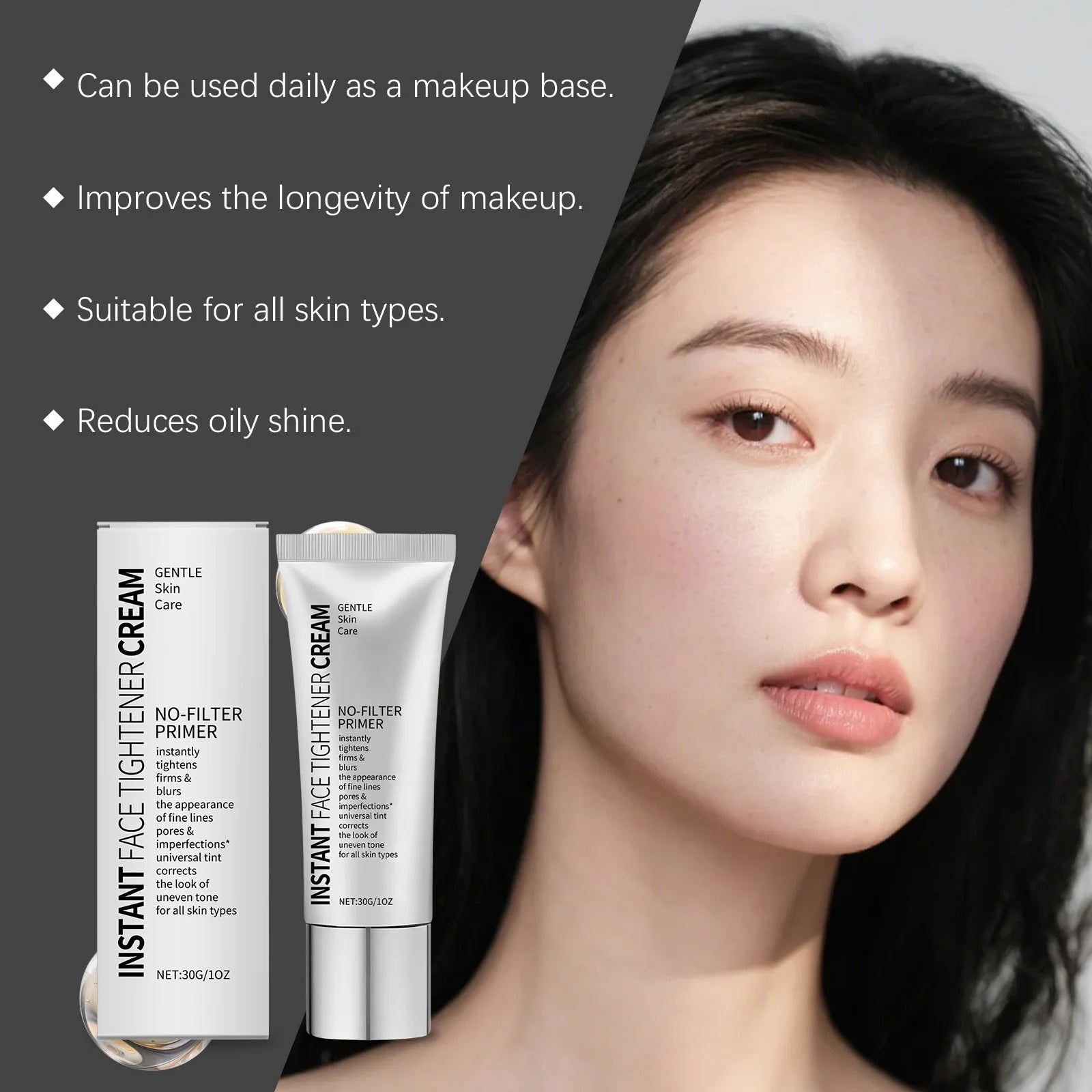 No-Filter Primer Oil Control Hydrate Moisturizing Firming Smoothing Reduce Redness Improve Dulness Nourish Primer Makeup Cream