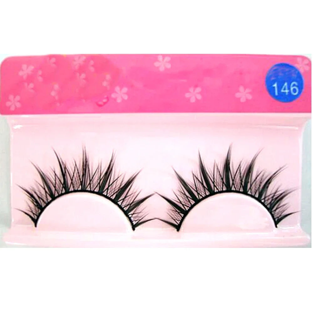 HBZGTLAD White Eyelashes Cosplay Makeup Natural Long Cross Strip False Eye Lashes