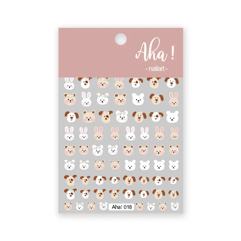 1pc Cute White Cloud Nail Stickers Ultra Thin Nail Art Stickers Self Adhesive Decals Star Moon/Flower/Clouds Kawaii Nail Decals