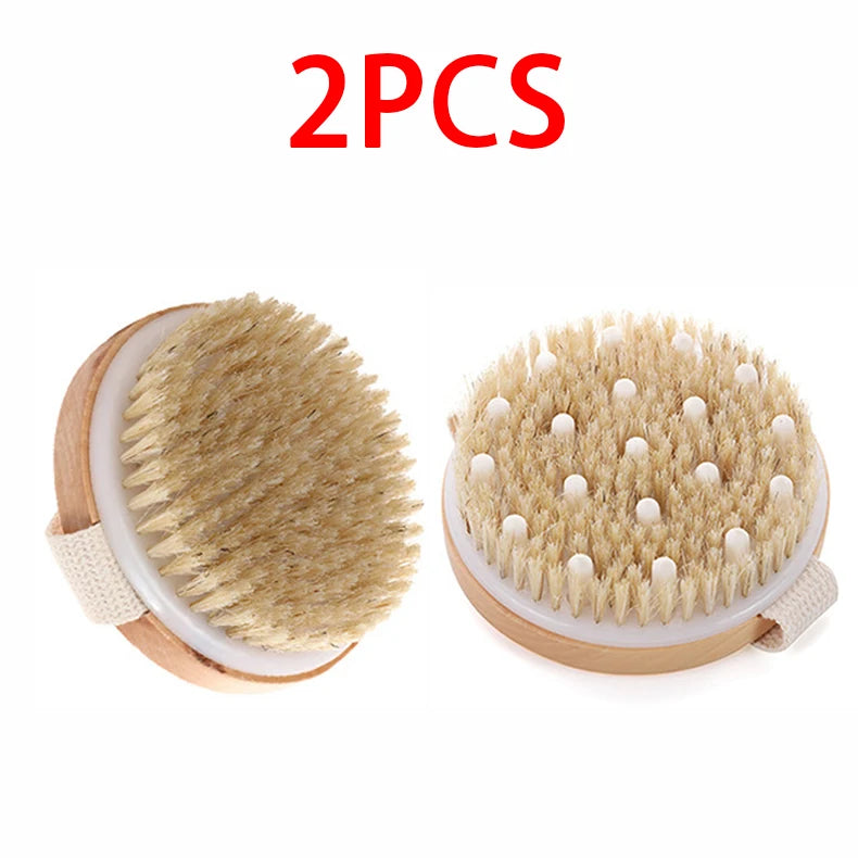 Shower Brush for The Back Handheld Dry Brushing Body Exfoliating Brush Bathroom Cellulite Back Bath Massage  Brush