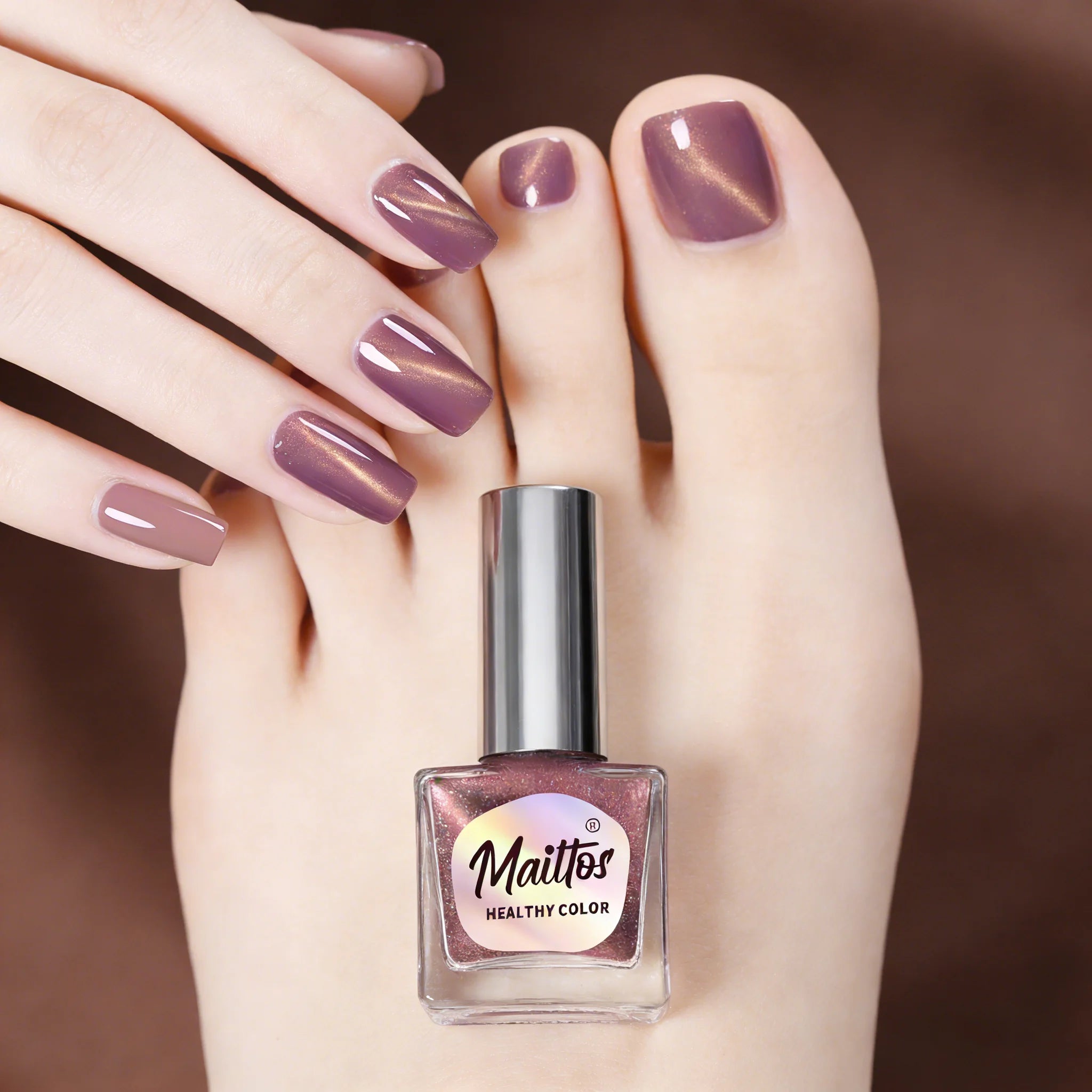 WA505 Viole - 12ml No-bake Cat's Eye Water-based Nail Polish, Oderless, With a Magnet, Dry Quickly, No Need UV Lamp, Easy to Tea