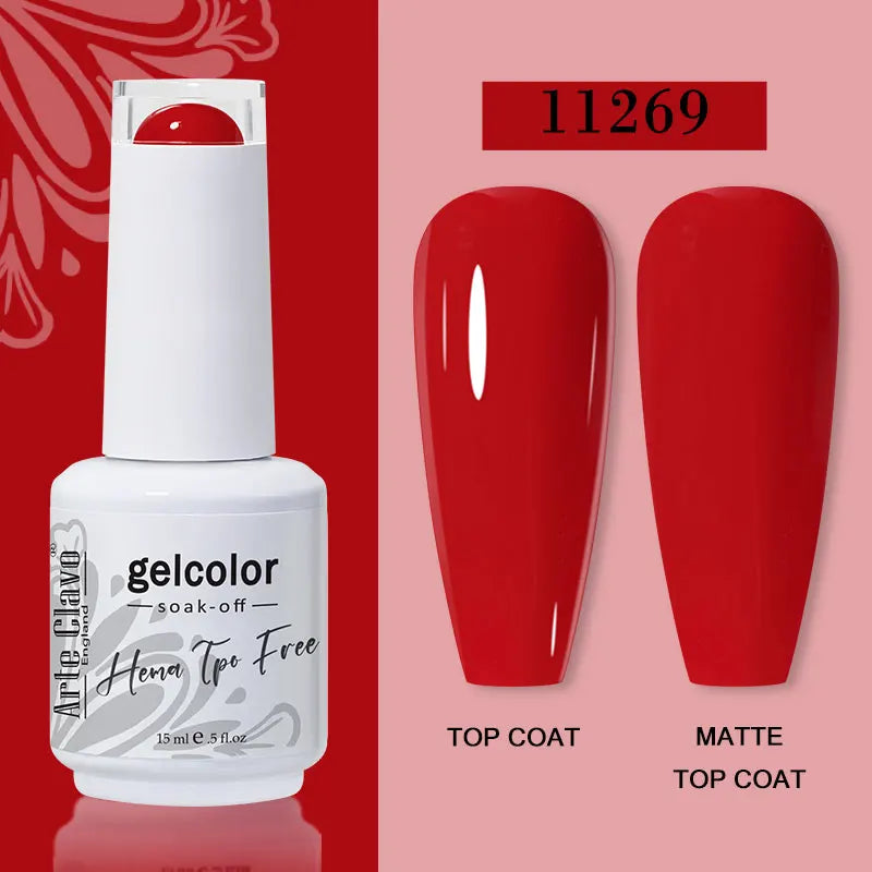 Arte Clavo 116Colors Gel Nail Polish 15ml Colorful Gel Semi Permanent Soak Off UV Gel Nail Art DIY Design Varnishe Nail Supplies
