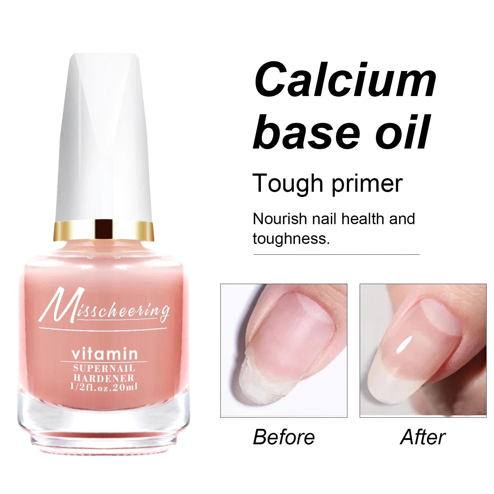 12/20ml Strong Nail Strengthener Calcium Protein Formula Strong Nails Hardener Protect Soft Thin Nails High Quality Repair Suppl