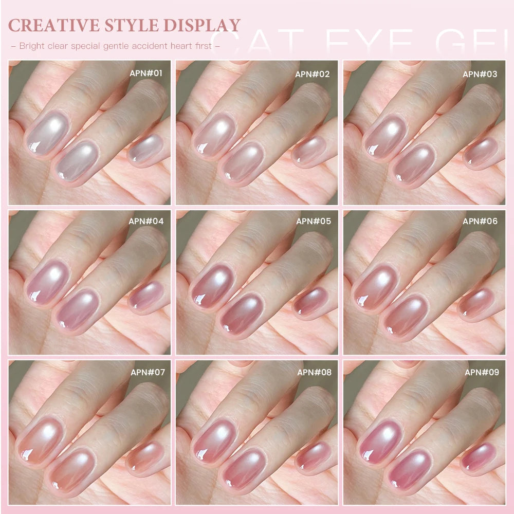 AS Colors Nude Magnetic Cat Eye Gel Nail Polish Pink UV LED Soak Off Gel Varnish Crystal Cat Eye Gel Lacquer Professional Enamel