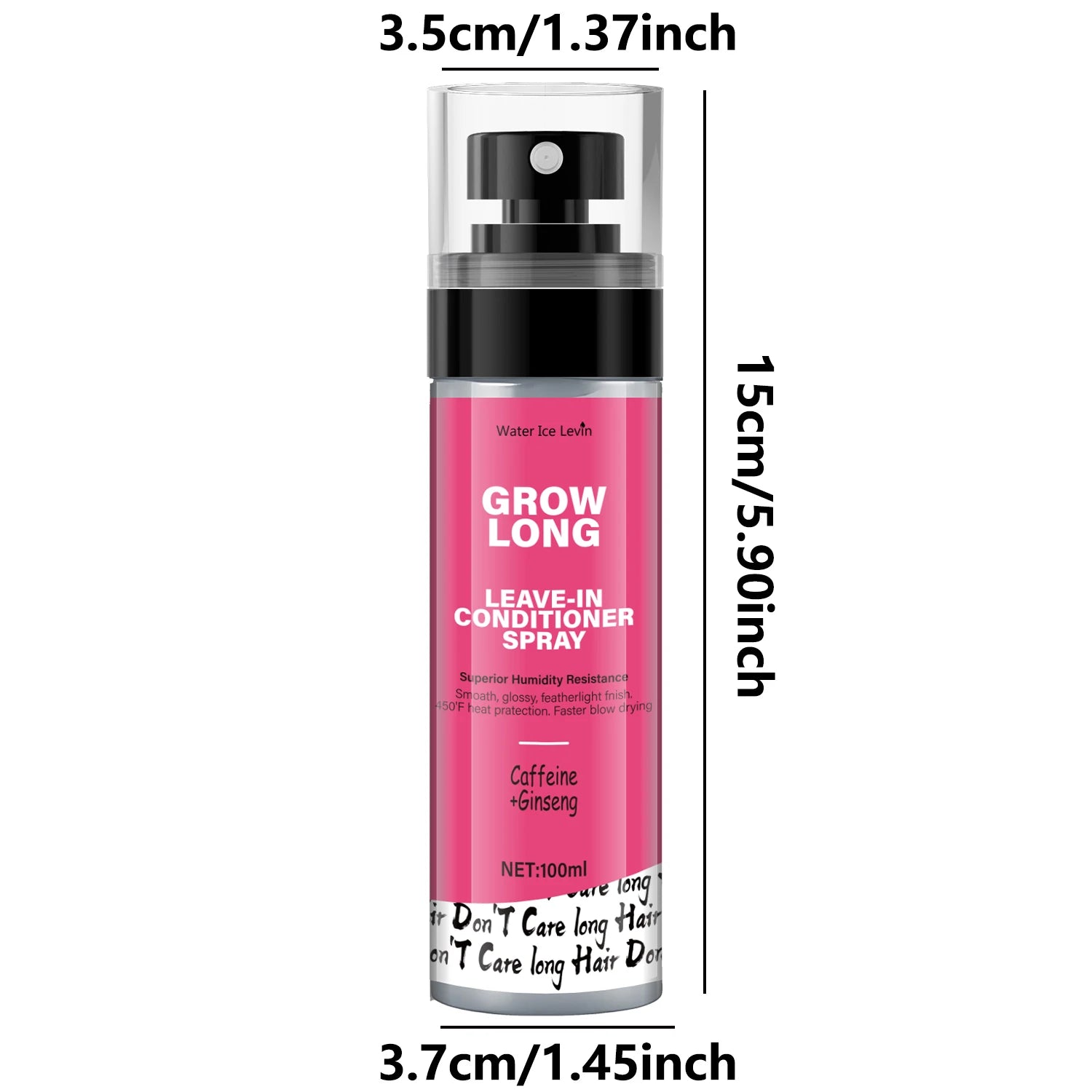 Leave-In Conditioner Spray and Smoothing Agent, Long-Lasting Biotin - Anti-Frizz Deep Conditioner for Split Ends and Breakage - with Vitamin E, Caffeine, and Ginseng, Suitable for Curly, Dry, and Damaged Hair
