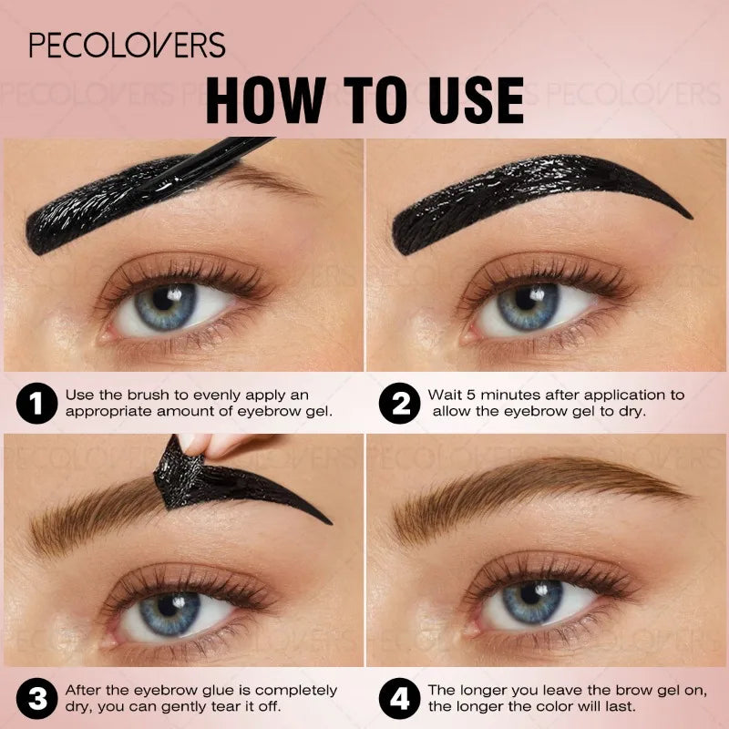 1PC Multi-color Tear-off Eyebrow Gel, Fills The Gaps in The Eyebrows, Long-lasting, Multi-color Options, Eyebrow Cosmetics