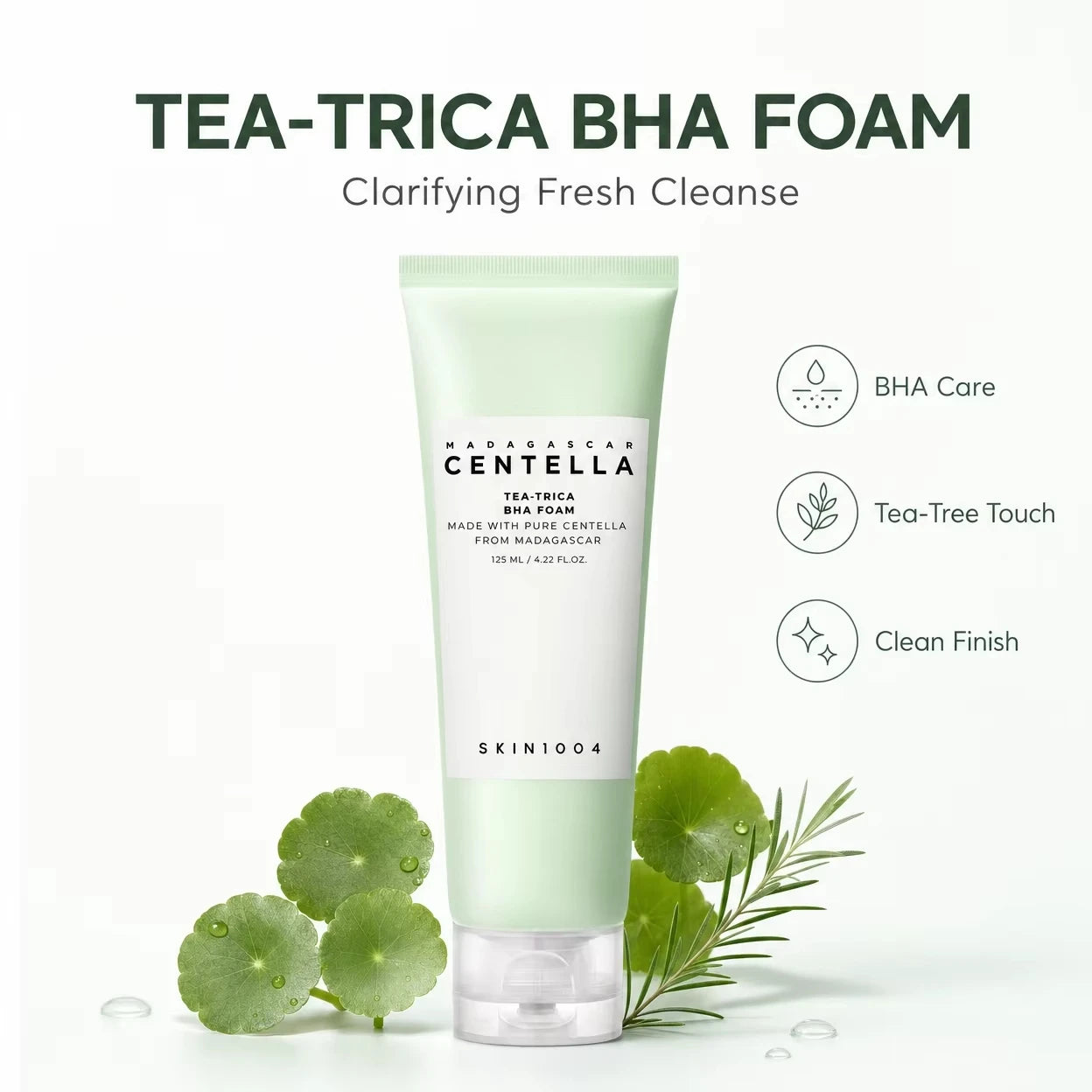 Korean Centella Poremizing Deep Cleansing Foam Tone Brightening Cleansing Gel Foam Facial Moisturizing Fresh Cleanser 125ml Gift