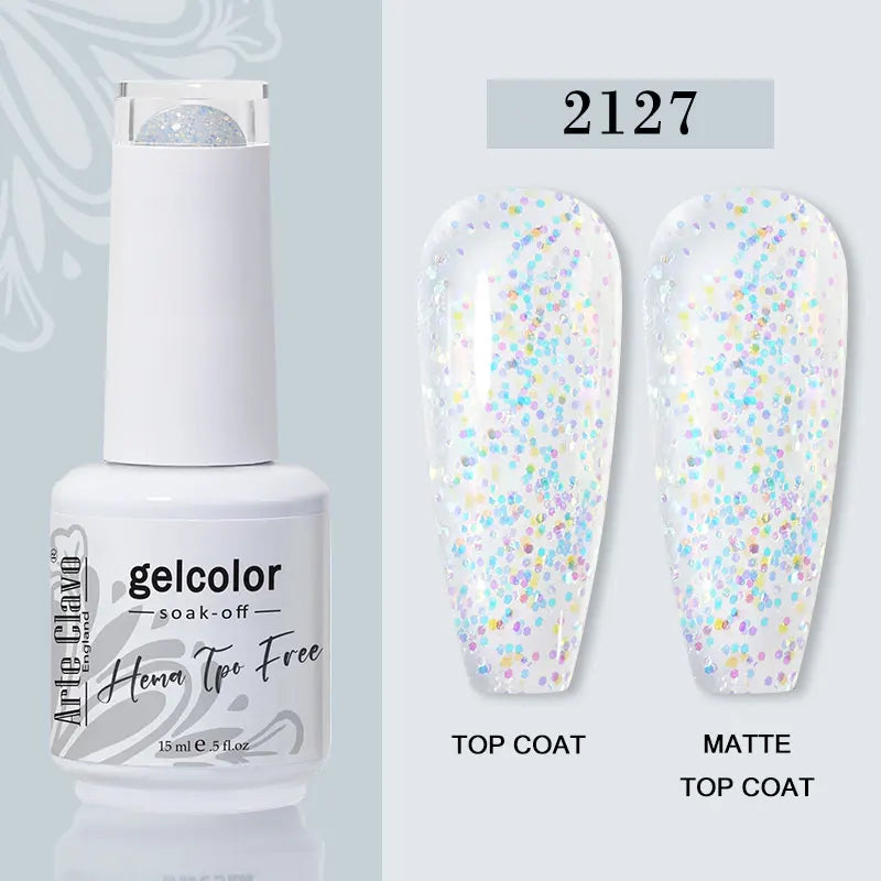 Arte Clavo 116Colors Gel Nail Polish 15ml Colorful Gel Semi Permanent Soak Off UV Gel Nail Art DIY Design Varnishe Nail Supplies