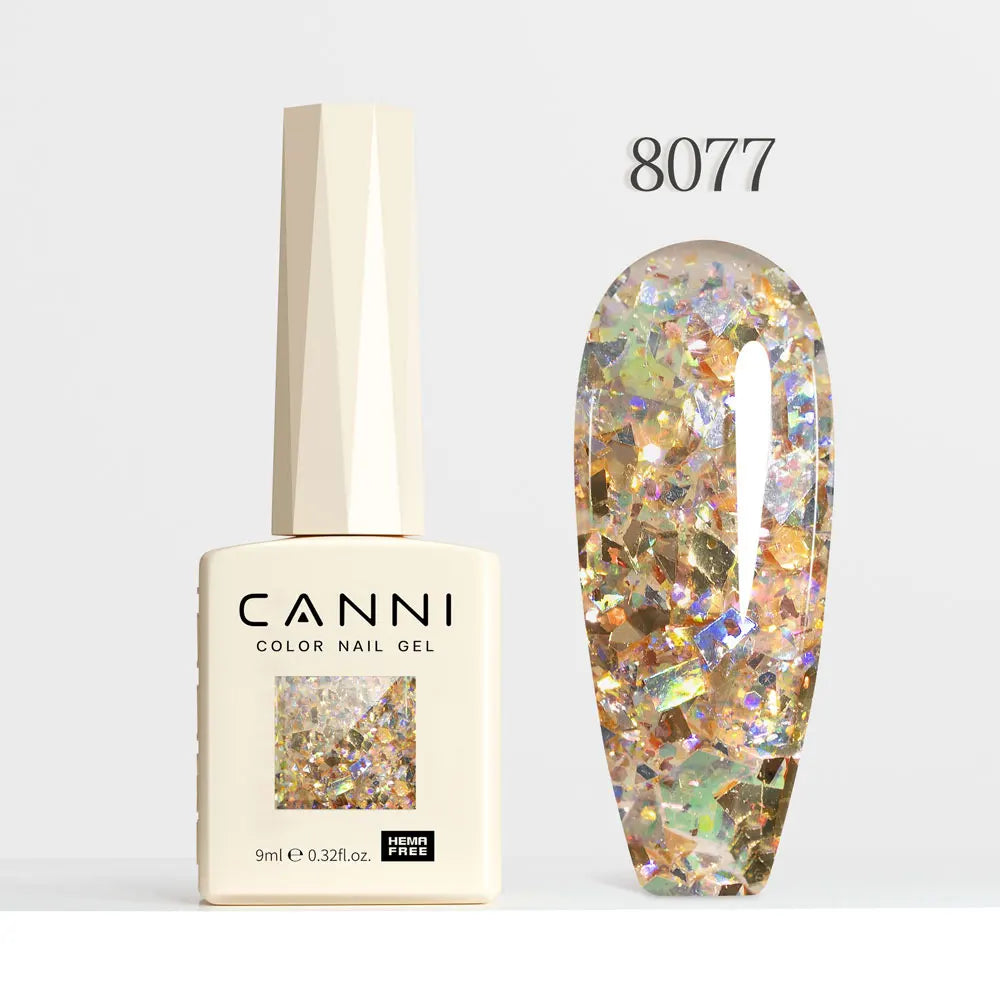 CANNI HEMA FREE TPO FREE 9ml Glitter Silver Cat Magnetic Gel Nail Polish Galaxy Diamond Full Coverage Pigmented Gel for Nail