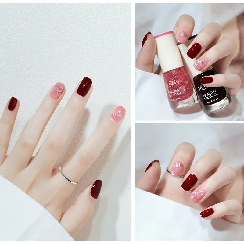 Matte Waterproof No-bake Nail Polish Nail Art Non Peelable Quick Dry Normal Without Lamp Nail Polish Glitter Sequins Uv Varnish