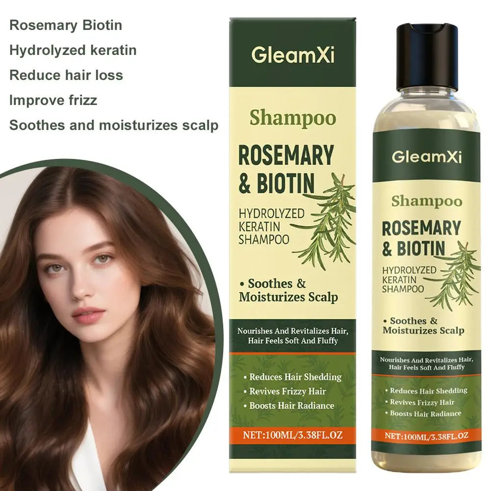 Rosemary Hair Regrowth Shampoo Thickening & Strengthening Shampoo with Hydrolyzed Keratin for Thinning Hair & Hair Loss