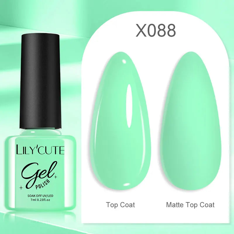 LILYCUTE Spring Summer 7ml Nail Gel Polish Long Lasting 125 Colors Soak Off UV Gel For Women French DIY Nail Art Supply