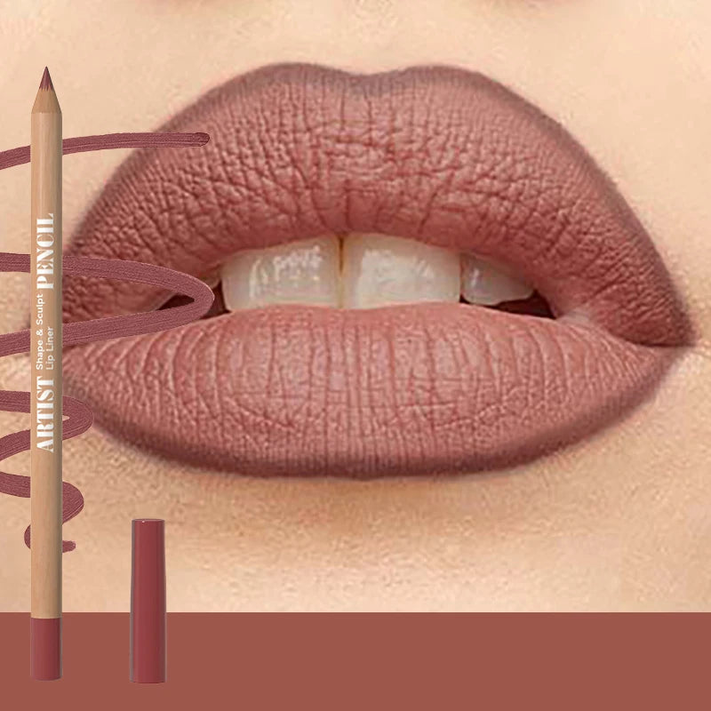 18 Color Face Secret Artist Shape Sculpt Lip Liner Pencil  Weightless Precise Liner with Super Soft Blendable Texture Matte Soft