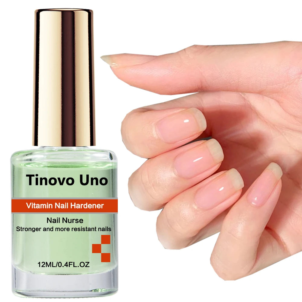 Tinovo Uno Hard Nail Serum Cuticle Oil Nail Polish Cares for Weak Brittle Cracked Nails Keratin Nail Hardener Strengthener Oil