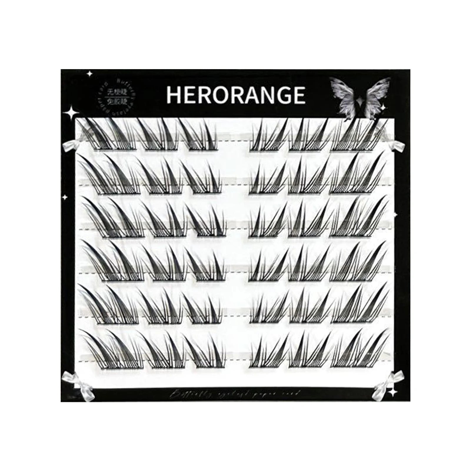 Thin Band Wispy Lash Clusters Cross Slant Flying Style False Eyelashes for Sweet Cool Girls Thick Curled Fake Lashes