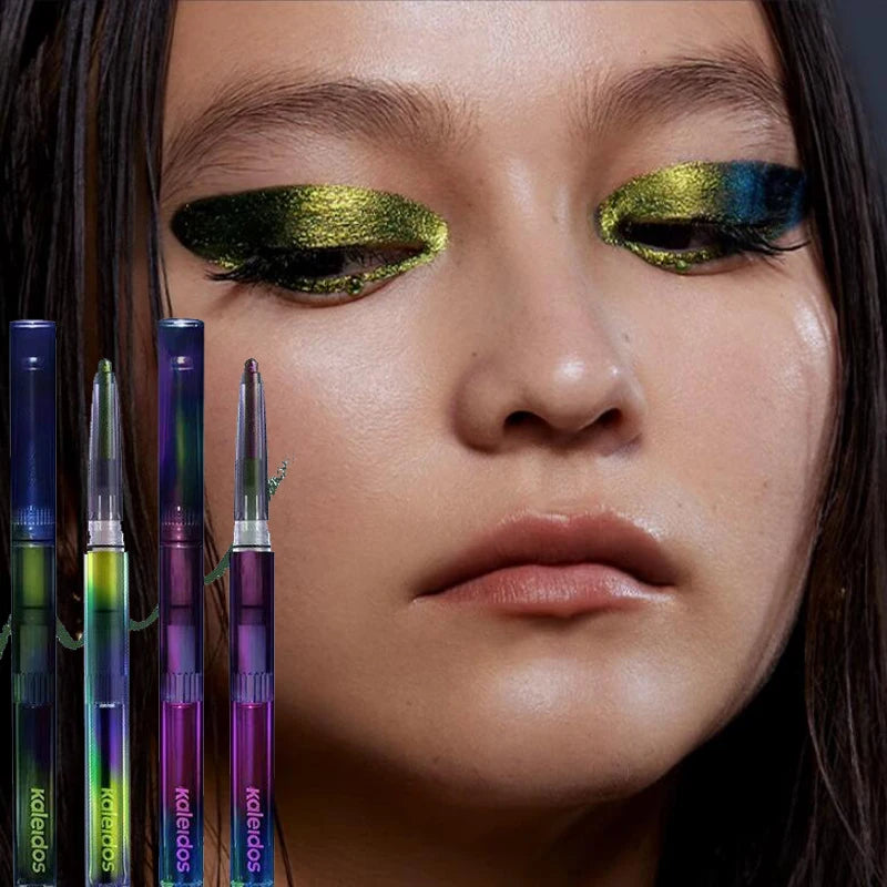Kaleidos Eyeliner Gel Pencil Waterproof Chameleon Colour Long Wear Glitter Metallic Waterproof Eye Pen High Pigment Eyeshadow