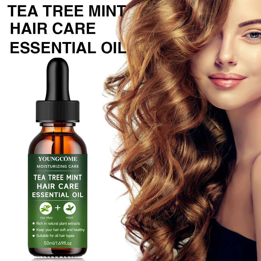 YOUNGCOME Tea Tree & Peppermint Hair Care Essential Oil: Natural Moisturizing & Nourishing Treatment for All Hair Types 2025