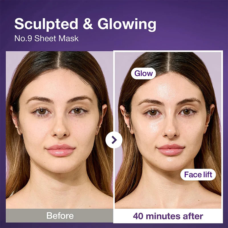 Instant Lifting Full Face Mask With Peptide Collagen Firming Mask For Smooth Defined Looking Skin 4 Sheets With Lifting Band