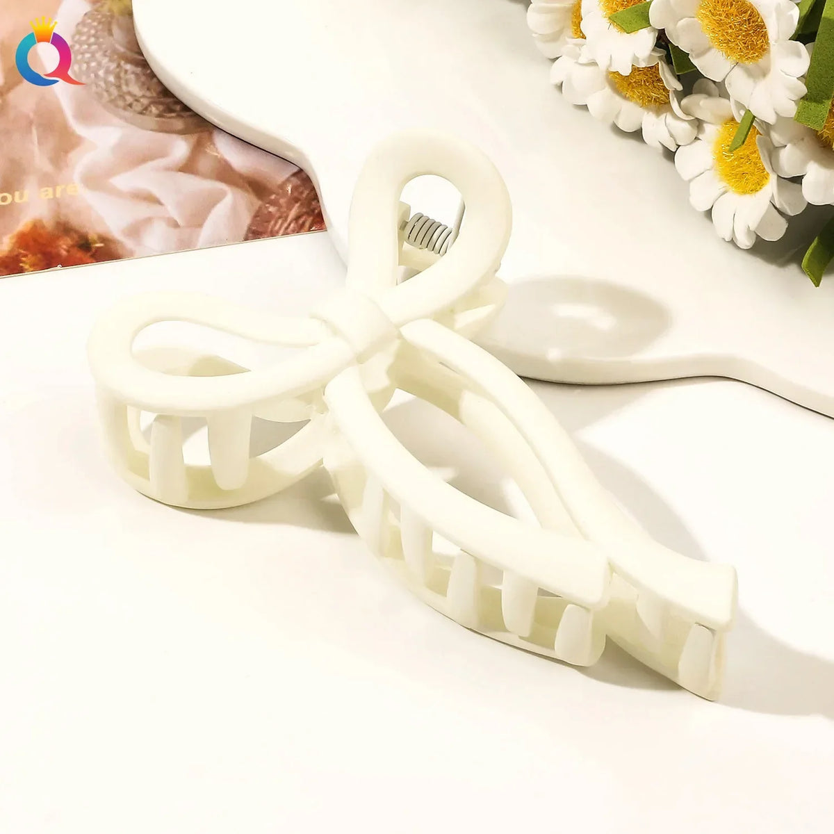 Bow Matte Large Hair Claw Crab Ponytail Acrylic Bowknot Hair Clips Hairpins Girls Barrettes Headbands Hair Accessories