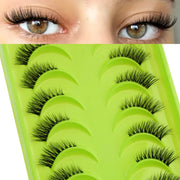 New Half Eyelashes 3/10 Pairs Half Lashes Natural 3D Cat Eye Lashes Clear Stem False Eyelash Extension Makeup Faux Cils Maquiage